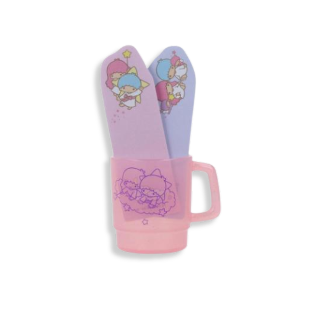 Sanrio Little Twin Stars Sticky Notes With Pink Cup Case