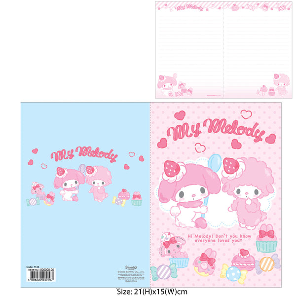Sanrio My Melody A5 Stapled Notebook 32pgs