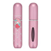Twinkle Glory Sanrio My Melody pink perfume atomizer with a cute character charm and white heart pattern.