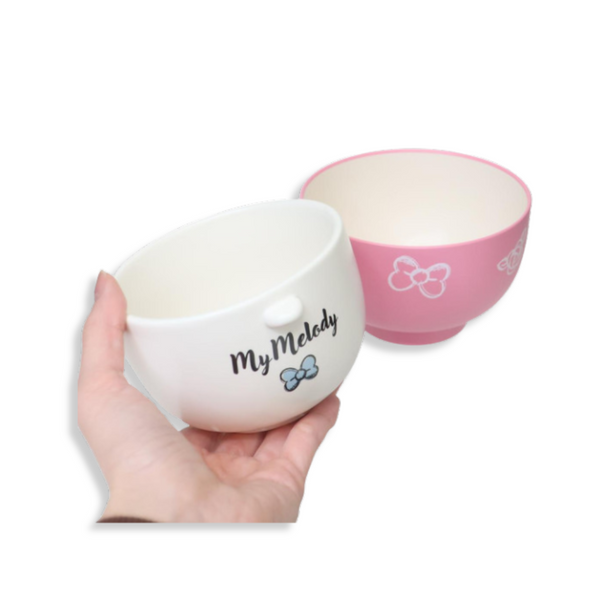 Sanrio My Melody Ceramic Tea Bowl & Melamine Soup Bowl Set