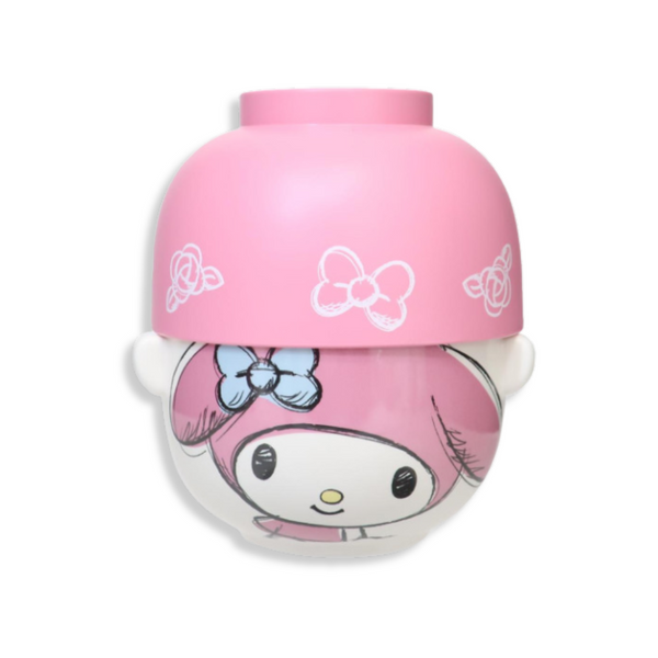 Sanrio My Melody Ceramic Tea Bowl & Melamine Soup Bowl Set