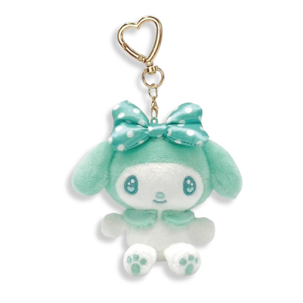 Sanrio My Melody Green Heart Carabiner Plush Keychain