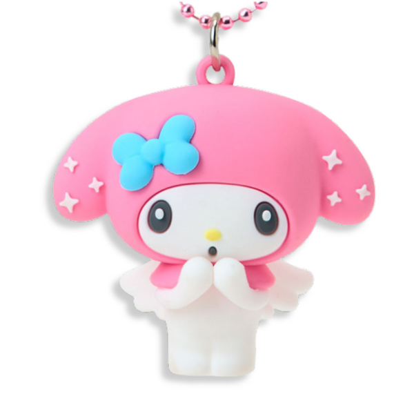 Sanrio My Melody Pink Angel Mascot Keychain