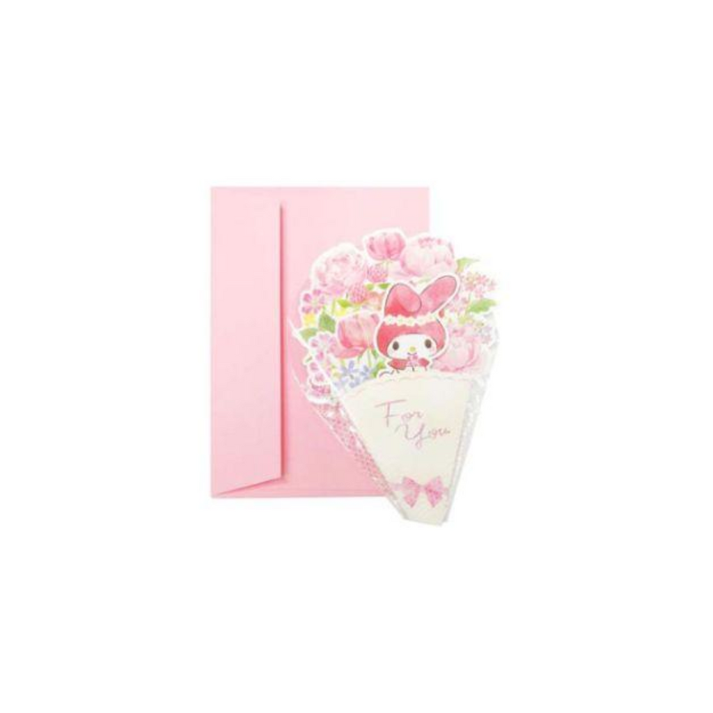 Sanrio My Melody Pop Up Card In Flower Bouquet