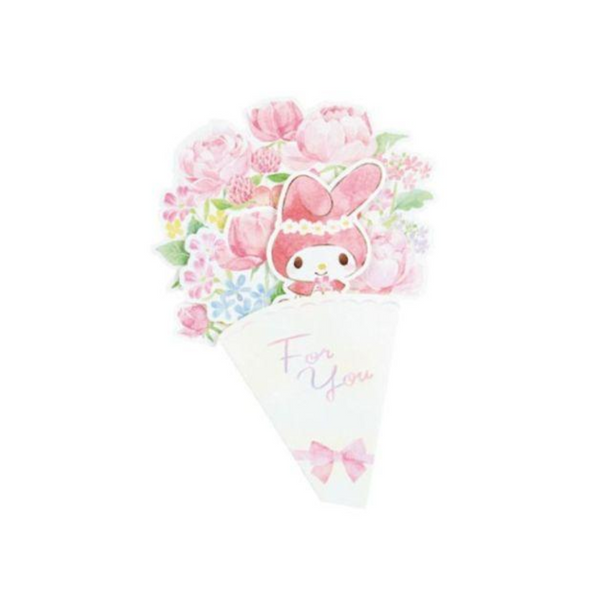 Sanrio My Melody Pop Up Card In Flower Bouquet