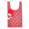 Twinkle Glory Sanrio My Melody red and white checkered polyester eco bag with a plush character pouch attachment