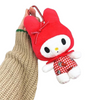 Twinkle Glory Sanrio My Melody plush eco bag in red and white checkered polyester with an attached carabiner clip