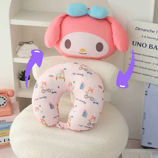 Sanrio My Melody Reversible Cushion & Neck Pillow
