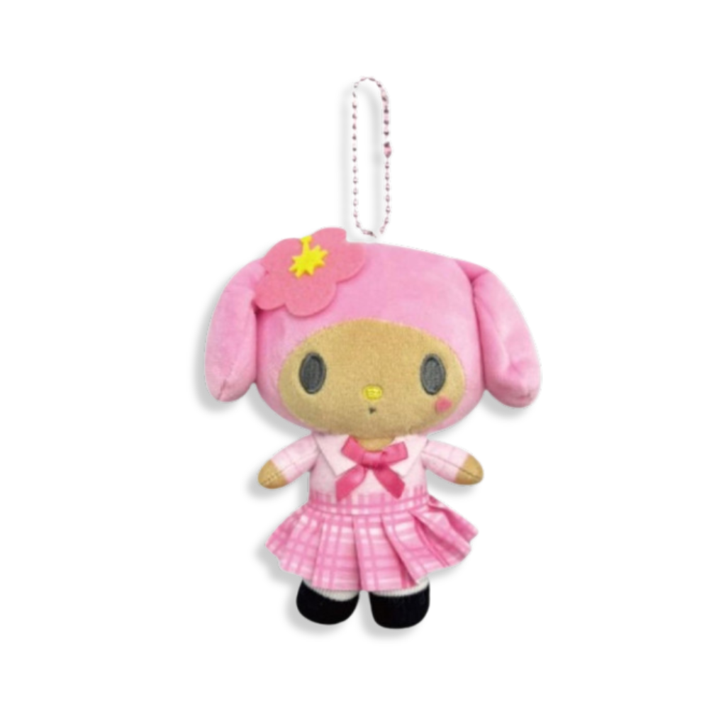 Sanrio My Melody Tan Uniform Plush Mascot Keychain