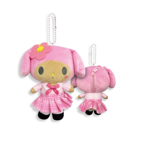 Sanrio My Melody Tan Uniform Plush Mascot Keychain