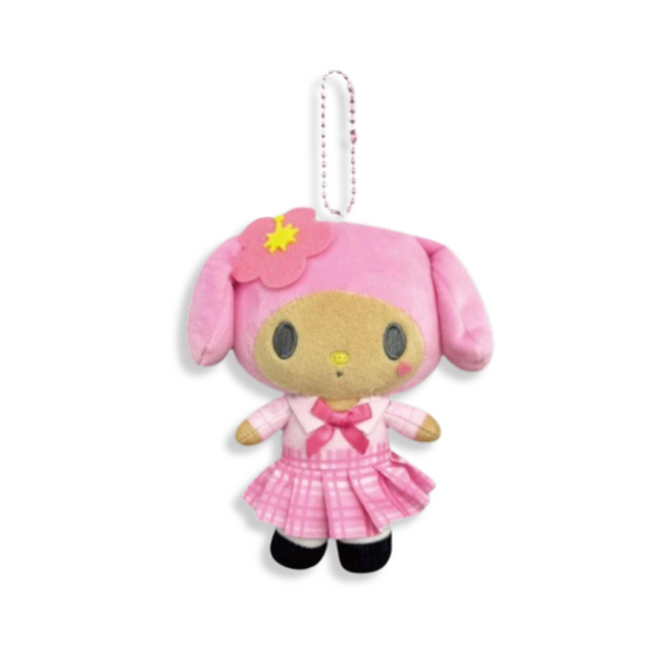Sanrio My Melody Tan Uniform Plush Mascot Keychain