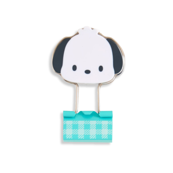 Sanrio Pachacco Gingham Binder Clips 3-pcs Set 3