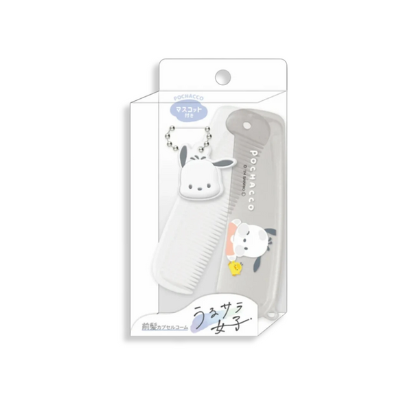 Sanrio Pochacco Folding Travel Comb with Mascot Charm