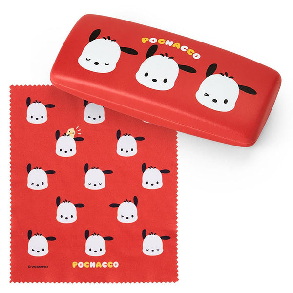 Sanrio Pochacco Hard Glasses Case with Cleaning Cloth