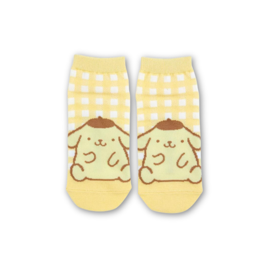 Sanrio Pompompurin Checkered Ankle Socks 23-25cm