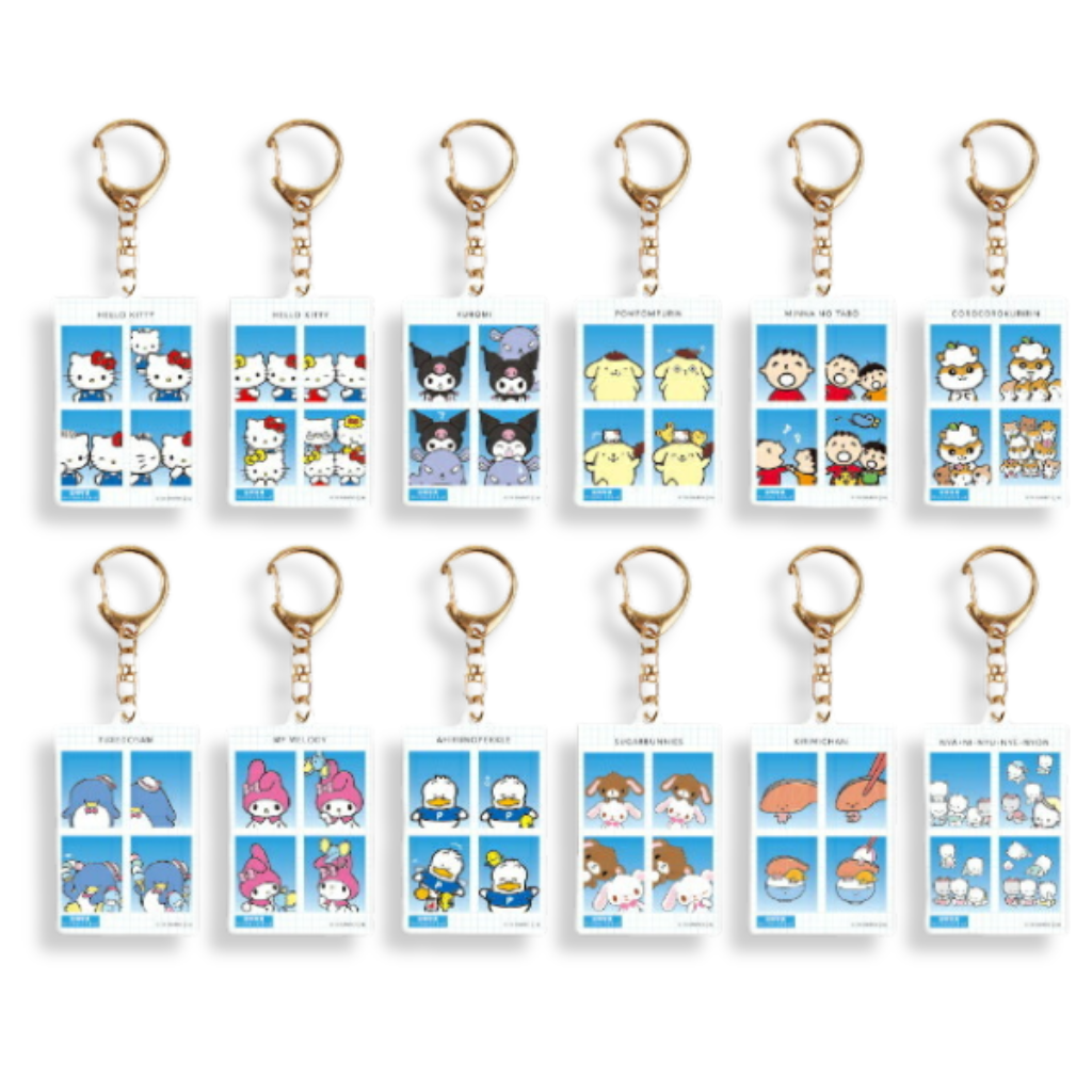 Sanrio Secret Photo Style Keychains Bling Box A