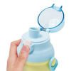 Twinkle Glory Crayon Shin-Chan water bottle with a light blue push-open lid and wide-mouth design