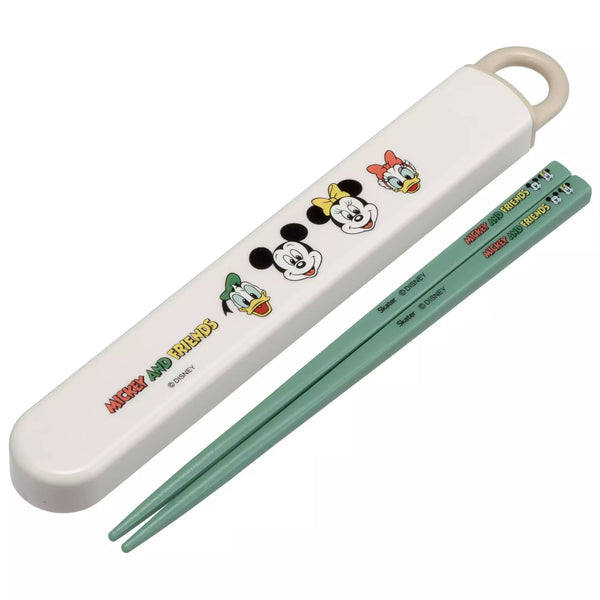 Skater Disney Mickey and Friends Children Chopsticks Box Case Set