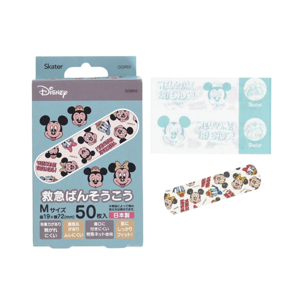 Skater Disney Mickey and Minnie Mouse Band-Aid Plaster Set 50Pcs