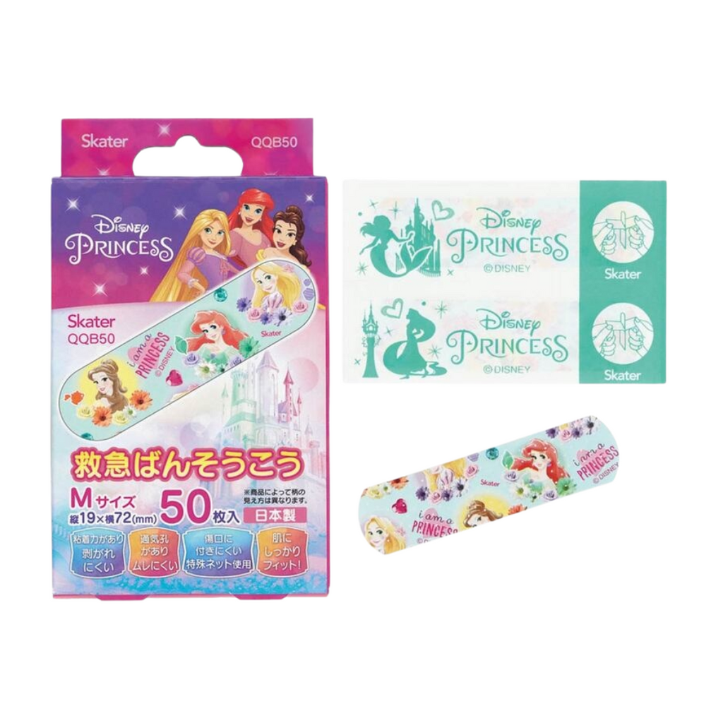 Skater Disney Princess Band-Aid Plaster Set 50Pcs