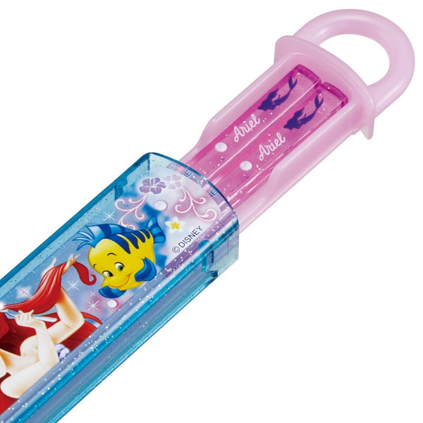 Skater Disney Princess Little Mermaid Ariel Children Chopsticks Box Case Set