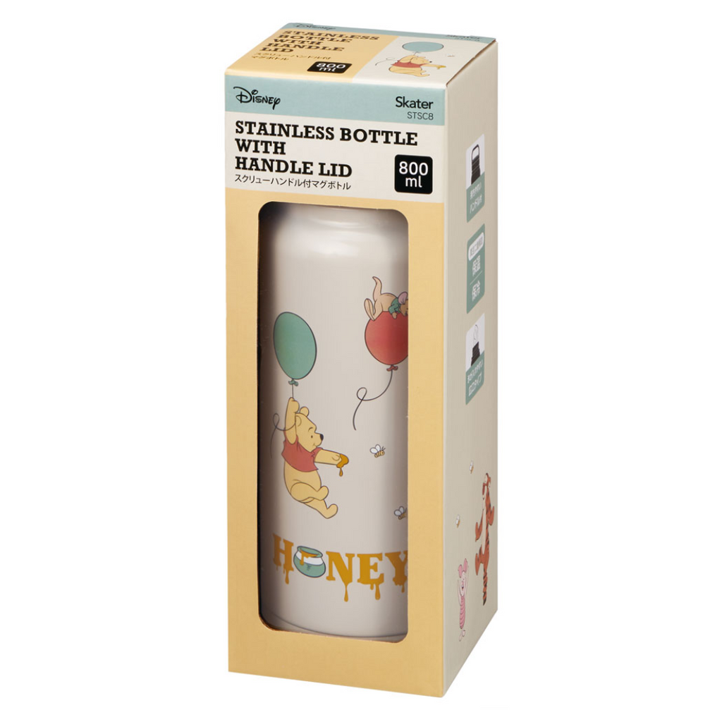 Skater Disney Winnie The Pooh Bold & True Screw Handle Bottle 800ml