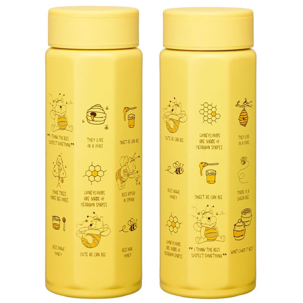 Skater Disney Winnie The Pooh Hexagonal Yellow Water Bottle 500ml
