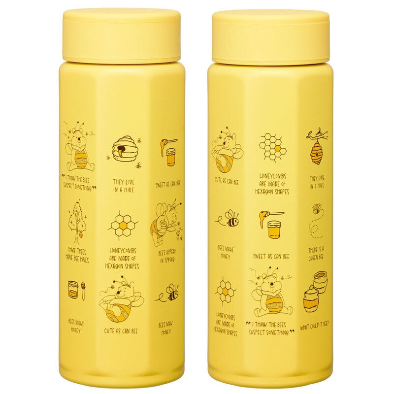 Skater Disney Winnie The Pooh Hexagonal Yellow Water Bottle 500ml
