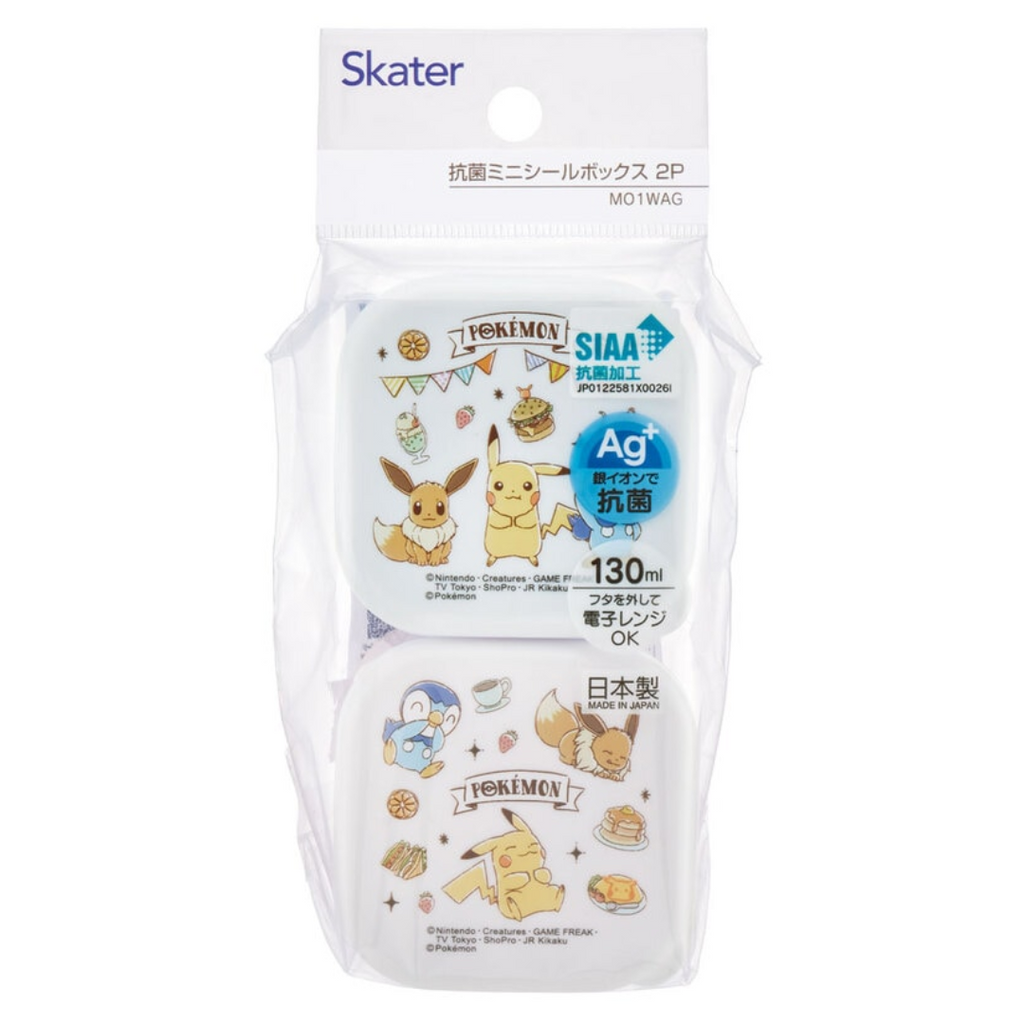 Skater Pokémon Antibacterial Mini Seal Box 160ml Set of Two