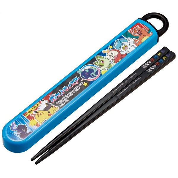 Skater Pokémon Blue Chopsticks Box Case Set