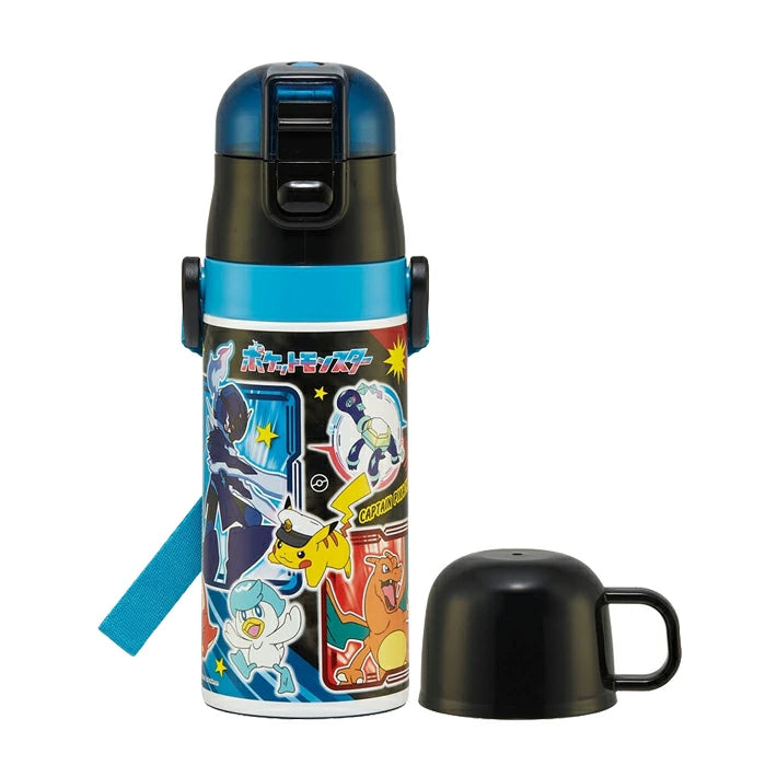 Skater Pokémon Stainless Steel Thermos Bottle with Locking Lid and Cup 420ml