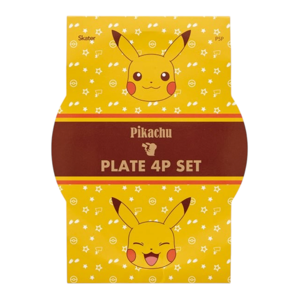 Skater Pokémon Pikachu Plate Set 4 pcs