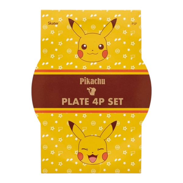Skater Pokémon Pikachu Plate Set 4 pcs