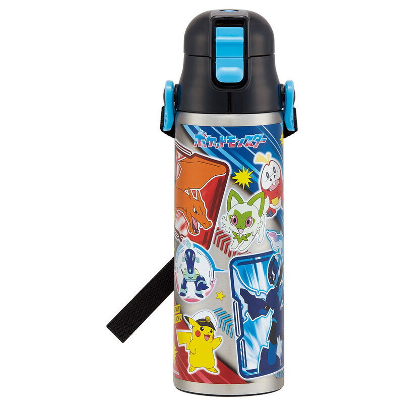 Skater Pokemon Stainless Steel Thermos Bottle with Locking Lid and Cup 580ml