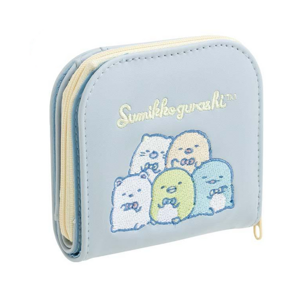 Sumikko Gurashi Embroidery Blue Wallet