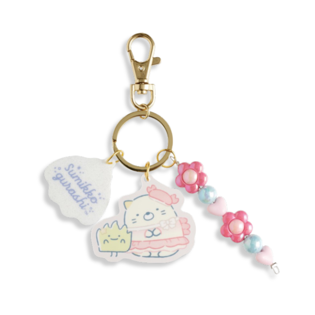 Sumikko Gurashi Neko & Zassou 3 Charm Acrylic Keychain