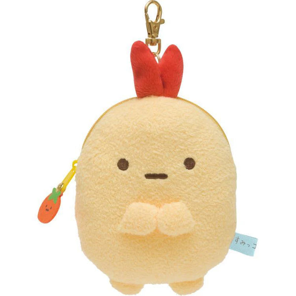 Sumikko Gurashi Ebifurai no Shippo Plush Pass Case with Reel