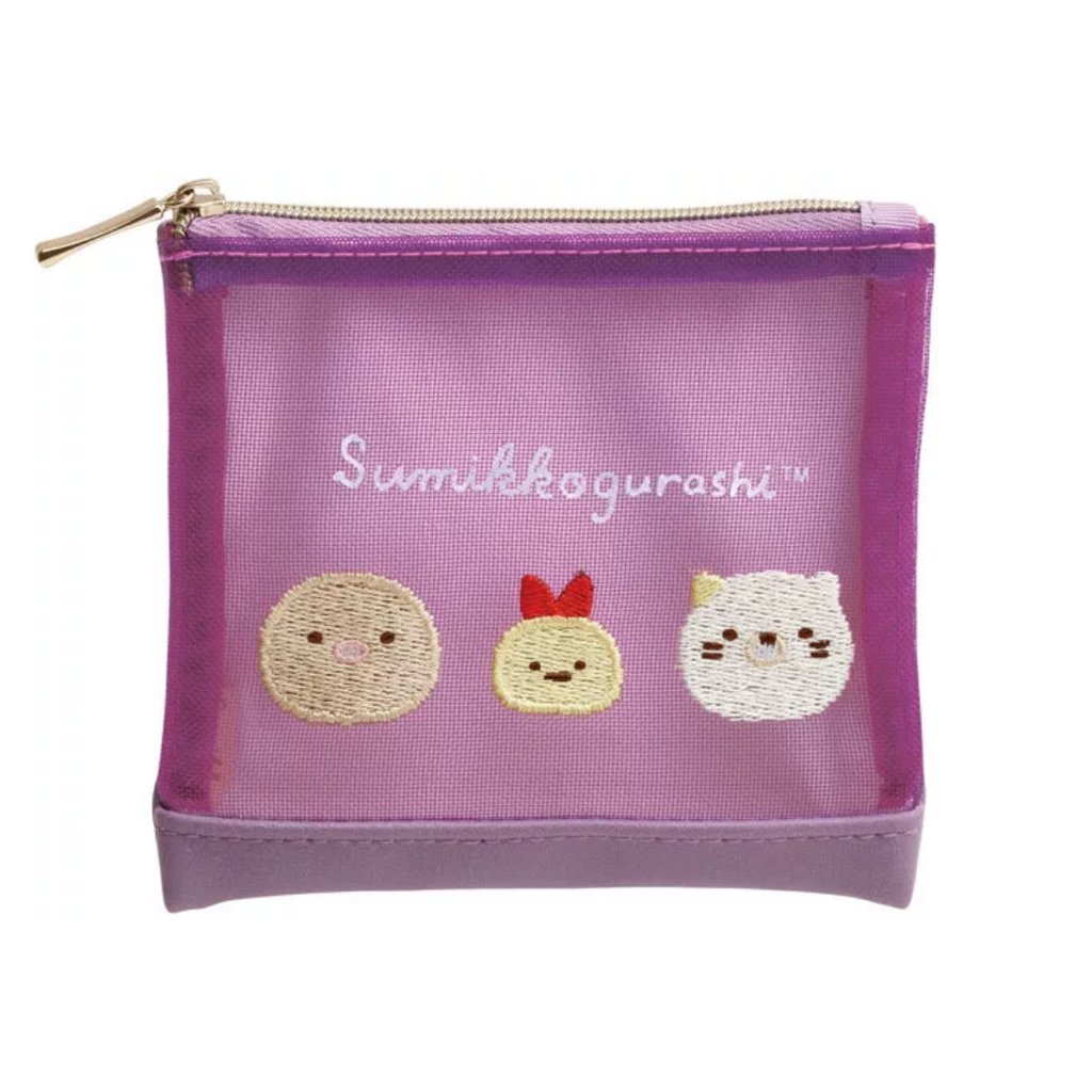 Sumikko Gurashi Purple Mesh Mini Pouch