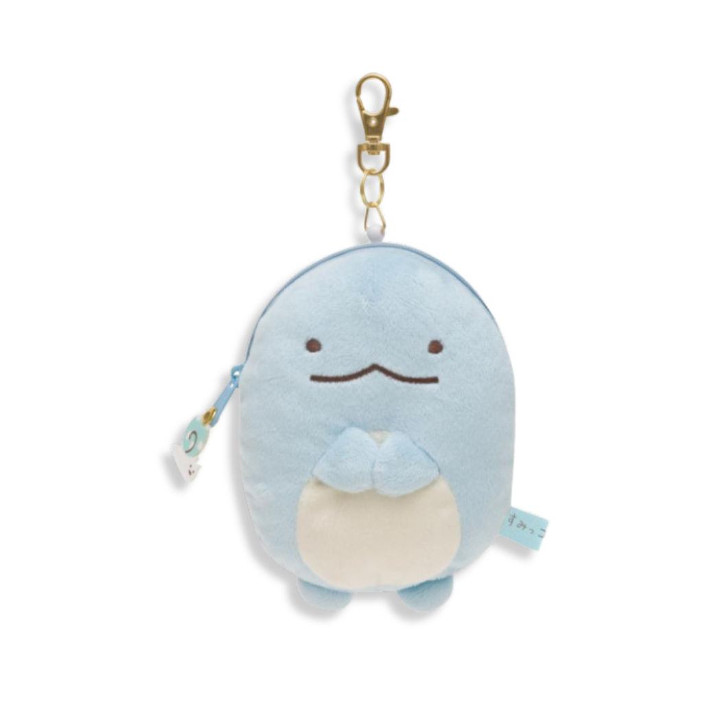 Sumikko Gurashi Tokage Plush Pass Case with Reel