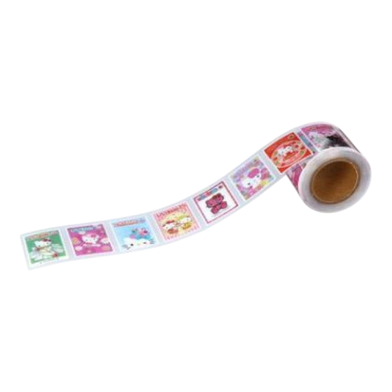 Twinkle Glory Hello Kitty masking sticker roll featuring ten colourful paper sticker designs for scrapbooking