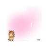 A square digital design template featuring a cute cartoon brown horse with a gold bell on its neck, set against a soft pink gradient background with white sparkles. The brand logo 'Twinkle Glory' is visible in the bottom right corner.
