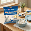Miffy marshmallow package on a table with a bowl of marshmallows and a spoon.