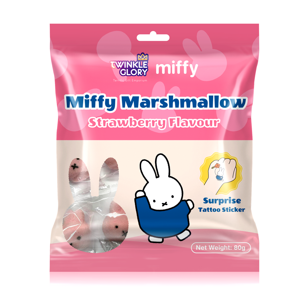 Twinkle Glory Miffy Strawberry Marshmallow with Tattoo Sticker