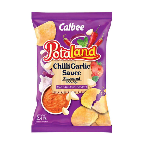 Calbee Potaland Chilli Garlic Sauce Flavoured Potato Chips 68g