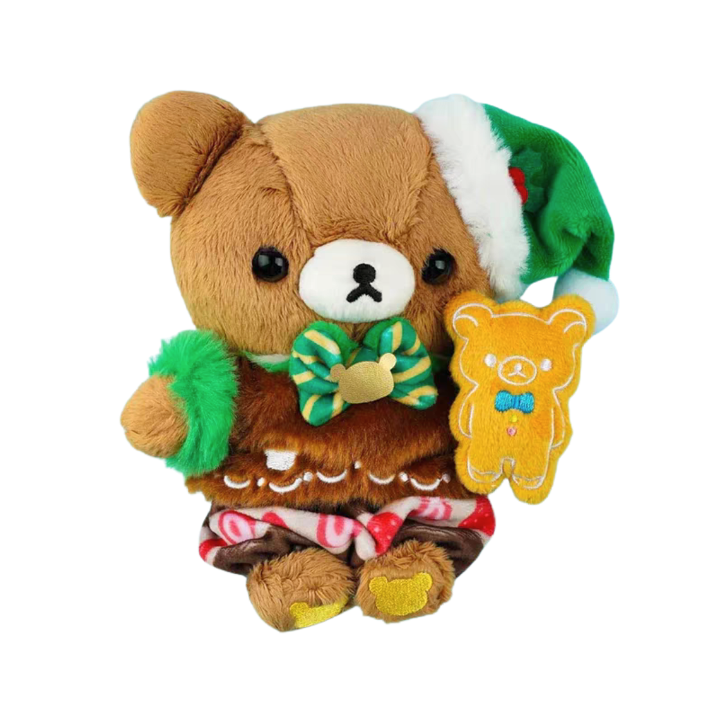 Chairoikoguma Green Santa & Cookie Christmas Plush - Twinkle Glory