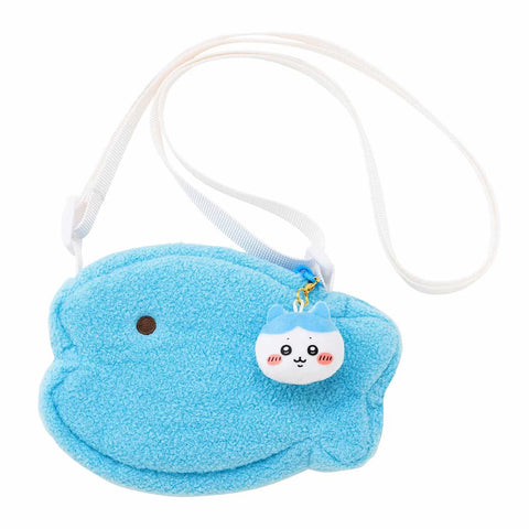Chiikawa Fish - Shaped Shoulder Pouch with Hachiware Mascot Charm - Twinkle Glory