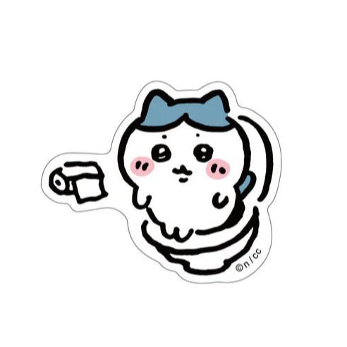 Chiikawa Toilet Hachiware Smartphone - Sized Sticker - Twinkle Glory