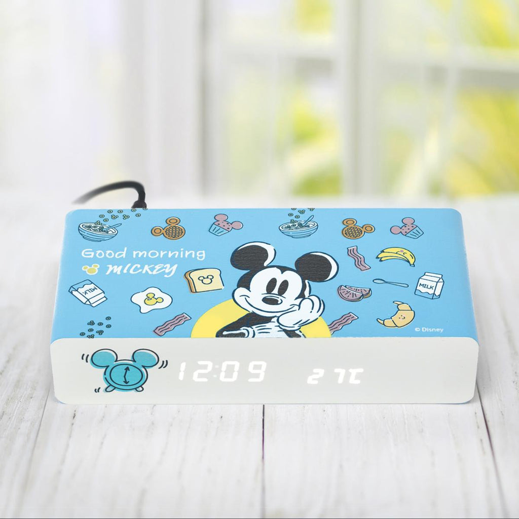 Disney Mickey Mouse Series Digital Clock With Wireless Charger