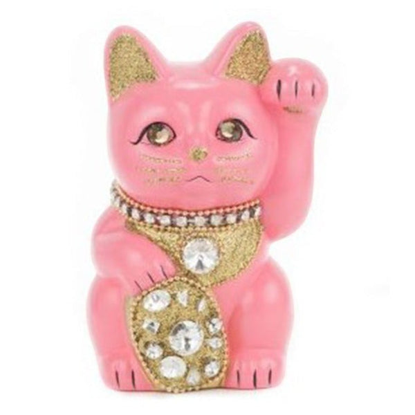 Goenneko Japanese Pink Crystals Lucky Cat