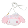 Twinkle Glory Sanrio My Melody plush face-shaped 2way pochette in pink and white with strawberry and lace details